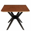 Maklaine Solid Bamboo 2-Tone Dining Table in Copper and Charcoal