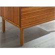 Maklaine 1 Drawer Bamboo Nightstand with Touch Latch in Copper