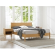 Maklaine 1 Drawer Bamboo Nightstand with Open Shelf in Caramelized