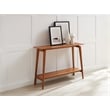 Maklaine 2-Tier Solid Bamboo Console Table with Splayed Legs in Copper