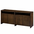 Maklaine Premium Solid Bamboo Fully Assembled Sideboard in Coffee