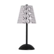 Maklaine Rechargeable LED Metal Table Lamp in Matte Black and Clear