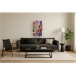 Maklaine Abstract Flower Canvas Wall Art in Multicolor Wood Frame