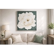 Maklaine Ivory Bloom II Hand-Painted Framed Canvas 24