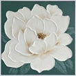 Maklaine Ivory Bloom II Hand-Painted Framed Canvas 24