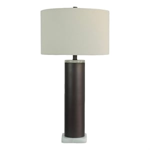 Maklaine 16&quot x 31&quot Table Lamp with Grey Slate and Jade Stone Base