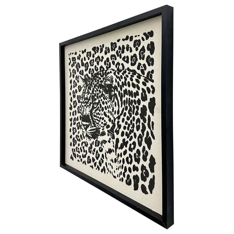 Maklaine Shadow Leopard Puff Printed Canvas 24