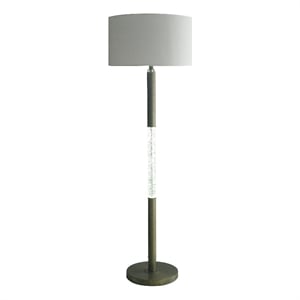 Maklaine 64&quot Floor Lamp with Crystal Accents in Golden Bronze