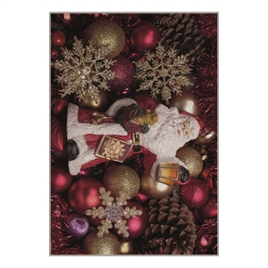 Maklaine 62.99&quot x 90.55&quot Multicolor Printed Velvet Non-Slip Area Rug
