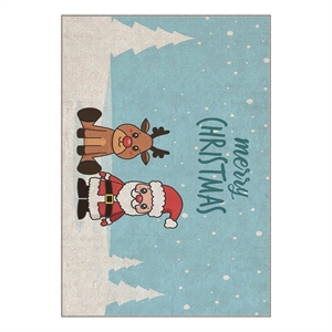 Maklaine 62.99&quot x 90.55&quot Multicolor Velvet Machine Washable Area Rug