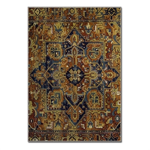 Maklaine 62.99&quot x 90.55&quot Multicolor Printed Velvet Felt Dot Non-Slip Rug