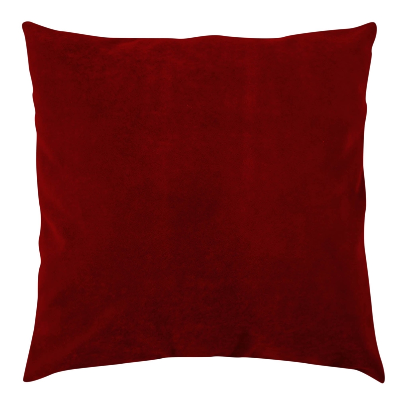 Maklaine 43 x 43 cm Red Polyester Cushion with Silicone Filling and Zip