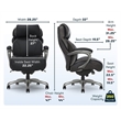 Kingfisher Lane Faux Leather Executive Office Chair with Smart Layers in Black