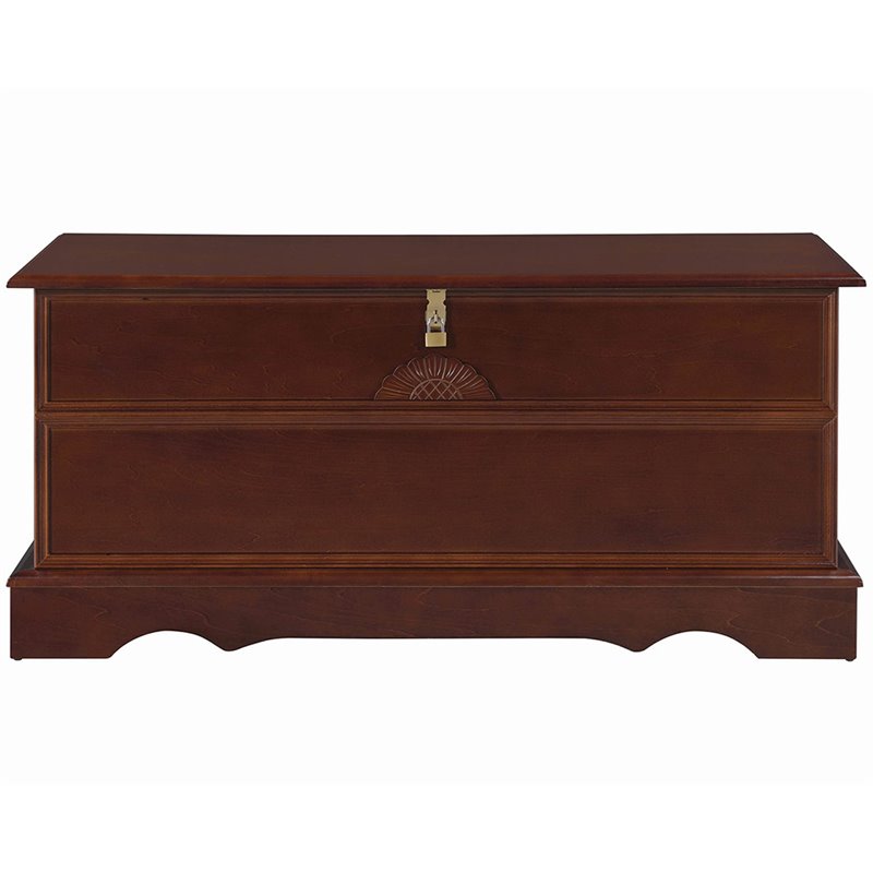 Kingfisher Lane Rectangular Traditional Wood Cedar Chest in Brown Cymax Business