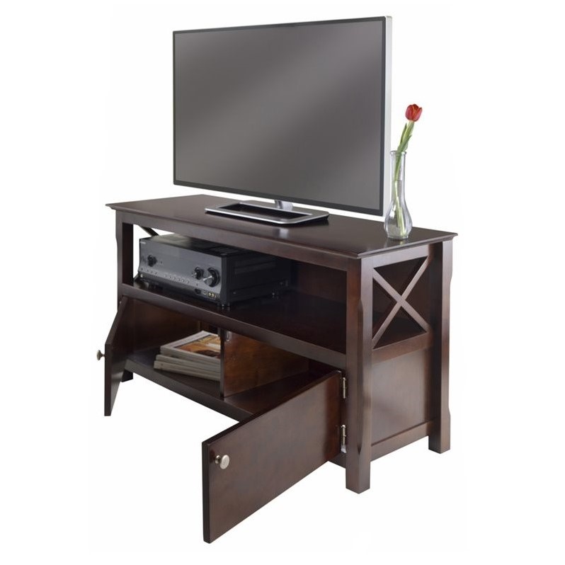 Kingfisher Lane Transitional Solid Wood TV Stand for TVs up to 46