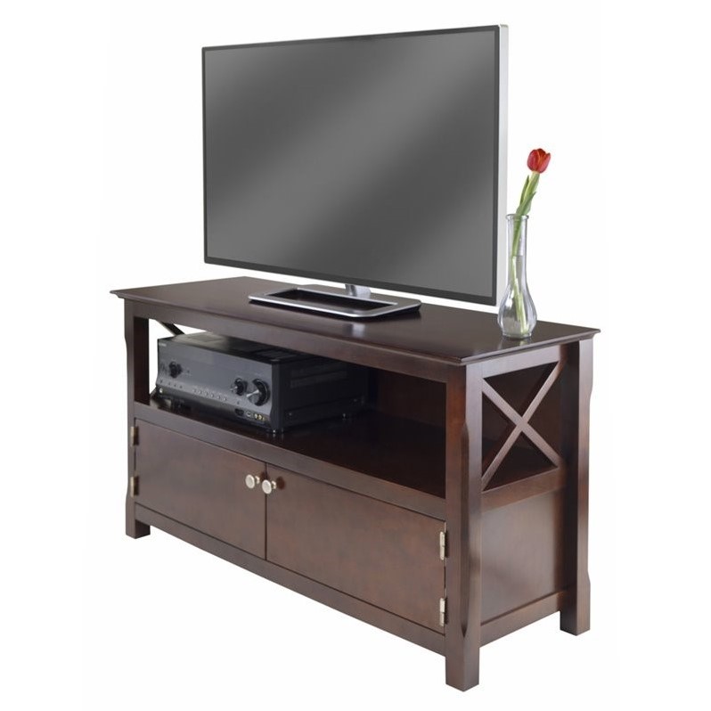 Kingfisher Lane Transitional Solid Wood TV Stand for TVs up to 46