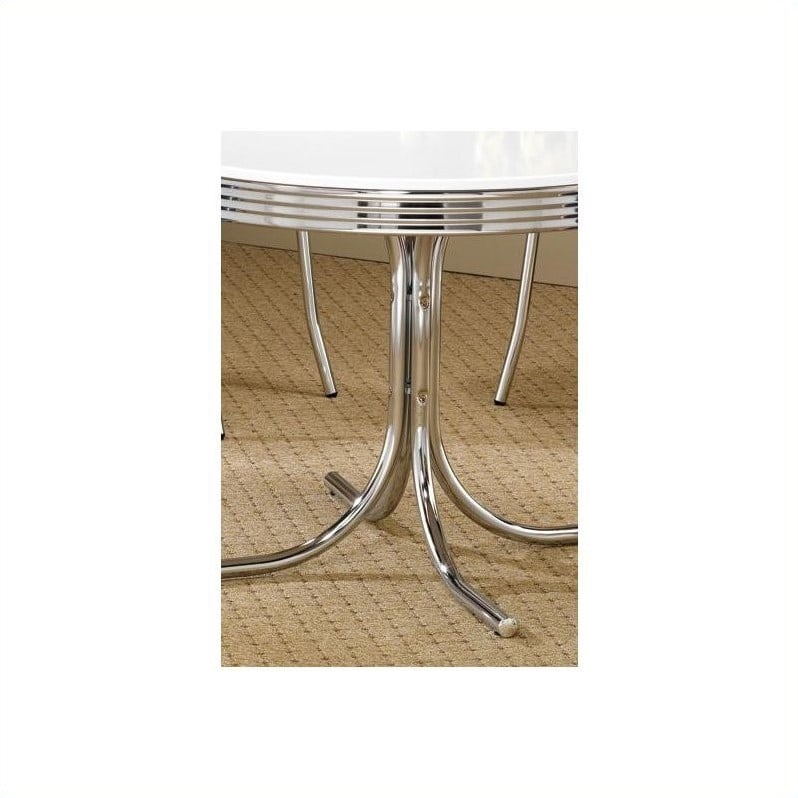 Kingfisher Lane Contemporary Oval Wood Dining Table in White