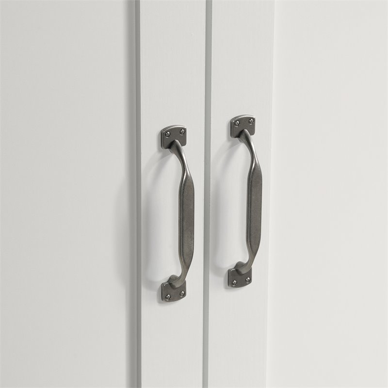 Kingfisher Lane Contemporary Engineered Wood Storage Cabinet in White