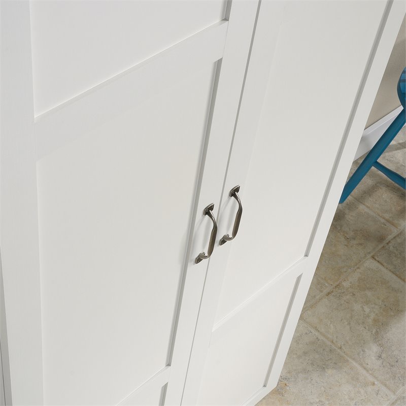 Kingfisher Lane Contemporary Engineered Wood Storage Cabinet in White