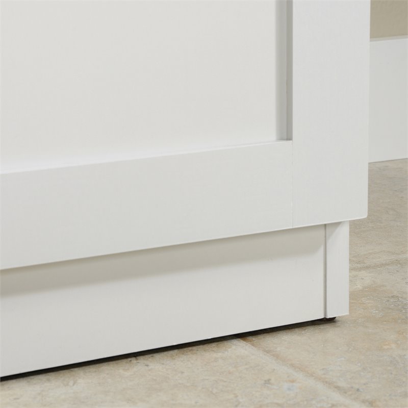 Kingfisher Lane Contemporary Engineered Wood Storage Cabinet in White