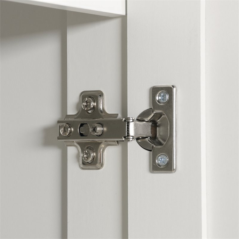 Kingfisher Lane Contemporary Engineered Wood Storage Cabinet in White