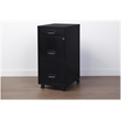 Kingfisher Lane 3 Drawer Mobile Metal Filing Cabinet with Pencil Drawer in Black
