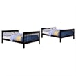 Kingfisher Lane Transitional Full Over Full Wood Bunk Bed in Black