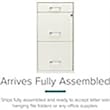 Kingfisher Lane 3-Drawer Contemporary Metal Filing Cabinet in Pearl White