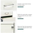 Kingfisher Lane 3-Drawer Contemporary Metal Filing Cabinet in Pearl White