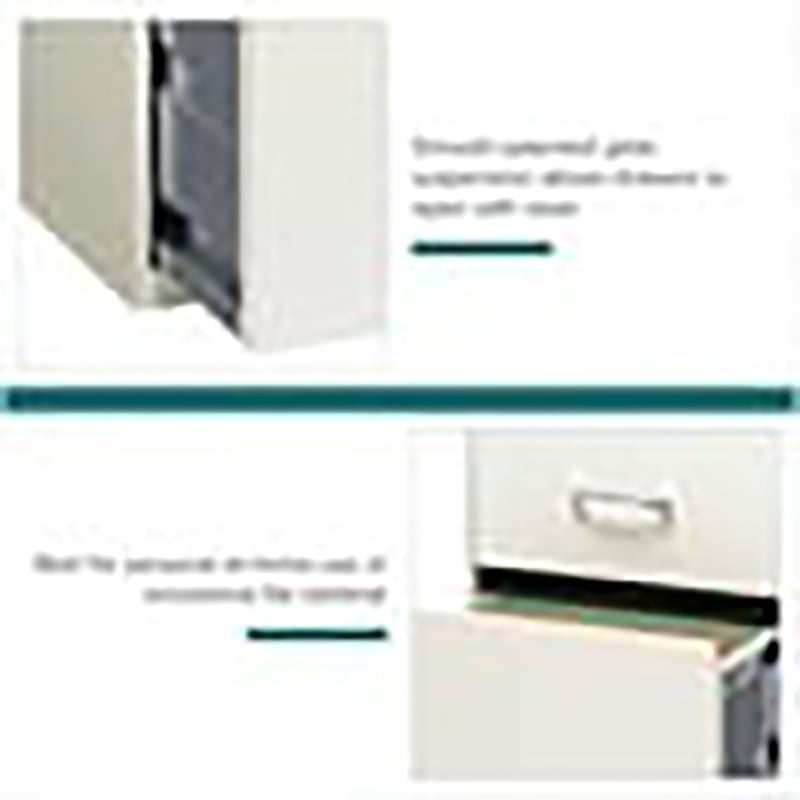 Kingfisher Lane 3-Drawer Contemporary Metal Filing Cabinet in Pearl White