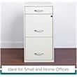 Kingfisher Lane 3-Drawer Contemporary Metal Filing Cabinet in Pearl White