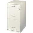 Kingfisher Lane 3-Drawer Contemporary Metal Filing Cabinet in Pearl White