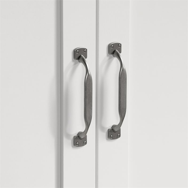Kingfisher Lane Modern Engineered Wood Wardrobe Armoire in White