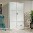 Kingfisher Lane Modern Engineered Wood Wardrobe Armoire in White