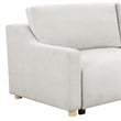 Kingfisher Lane Modern Convertible Sofa in Cream Fabric Upholstery