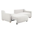 Kingfisher Lane Modern Convertible Sofa in Cream Fabric Upholstery