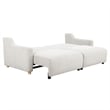 Kingfisher Lane Modern Convertible Sofa in Cream Fabric Upholstery