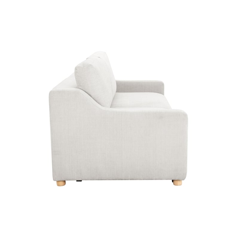 Kingfisher Lane Modern Convertible Sofa in Cream Fabric Upholstery