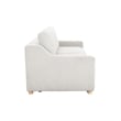 Kingfisher Lane Modern Convertible Sofa in Cream Fabric Upholstery