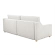 Kingfisher Lane Modern Convertible Sofa in Cream Fabric Upholstery