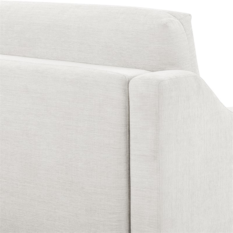 Kingfisher Lane Modern Convertible Sofa in Cream Fabric Upholstery
