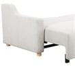 Kingfisher Lane Modern Convertible Sofa in Cream Fabric Upholstery
