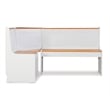Kingfisher Lane Pine Wood Corner Nook Dining Set with Storage in White & Natural