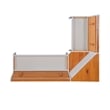 Kingfisher Lane Pine Wood Corner Nook Dining Set with Storage in White & Natural