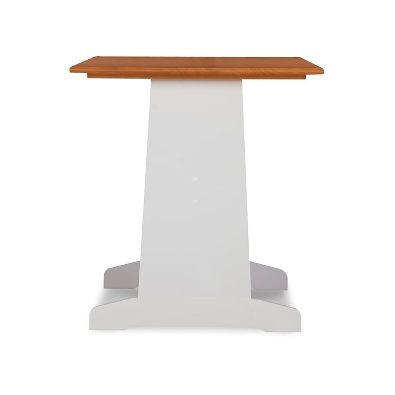 Kingfisher Lane Pine Wood Corner Nook Dining Set with Storage in White & Natural
