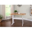 Kingfisher Lane Pine Wood Corner Nook Dining Set with Storage in White & Natural