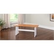 Kingfisher Lane Pine Wood Corner Nook Dining Set with Storage in White & Natural