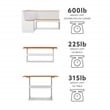 Kingfisher Lane Pine Wood Corner Nook Dining Set with Storage in White & Natural