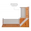Kingfisher Lane Pine Wood Corner Nook Dining Set with Storage in White & Natural