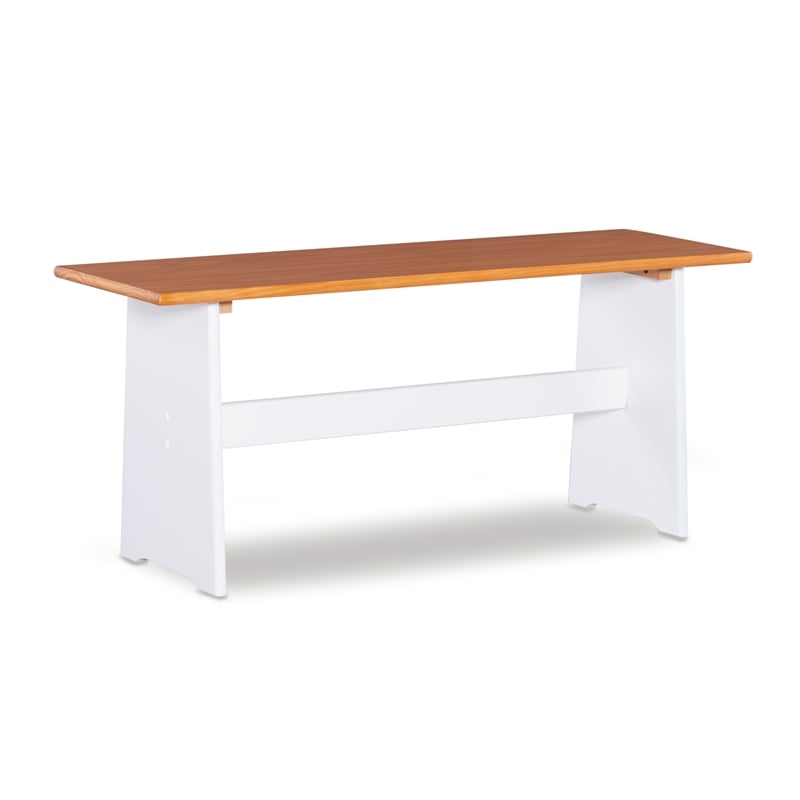 Kingfisher Lane Pine Wood Corner Nook Dining Set with Storage in White & Natural
